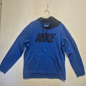 Nike Therma-Fit Hoodie Blue XL Men’s Sweatshirt Pullover Hooded Athletic